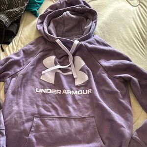 Under Armour Lavender Hoodie with Light Gray Drawstrings